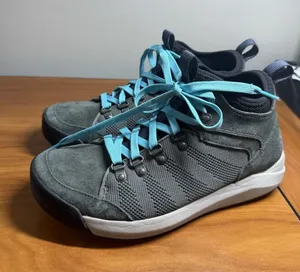 LL Bean Vista Hikers Mid Hiking Shoes Suede Water Repellent Grey Womens Size 8.5 thumbnail 1