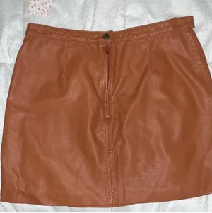 Free People Mini Skirt Leather Faux Caramel 10 thumbnail 2