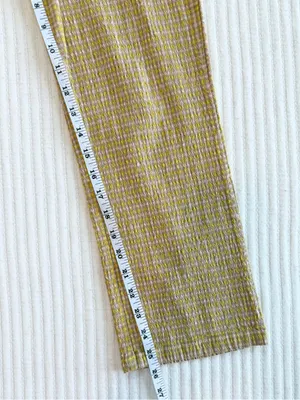 Free People In My Feelings Slim Crop Gingham Plaid Pants in Yellow thumbnail 12