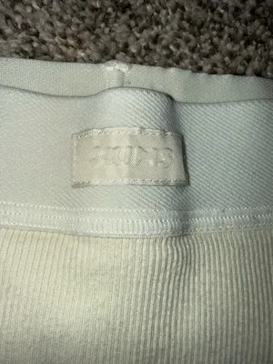 SKIMS Cotton Rib Boxer Shorts in Bone thumbnail 3