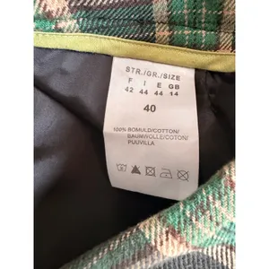 VTG Share Female Plaid Tartan Skirt 40 US/M Green Brown Cotton Mini Skirt Shorts thumbnail 7