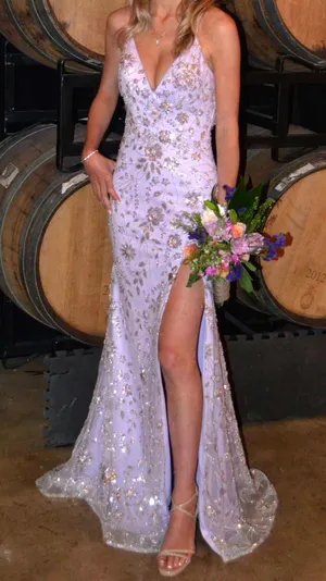 Madison James Lilac Prom Dress thumbnail 1