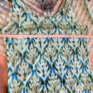 Elegant Blue and Green Striped Blouse thumbnail 8