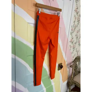 Alo Yoga Orange Logo Side Stripe Drawstring Leggings Women’s Small thumbnail 5