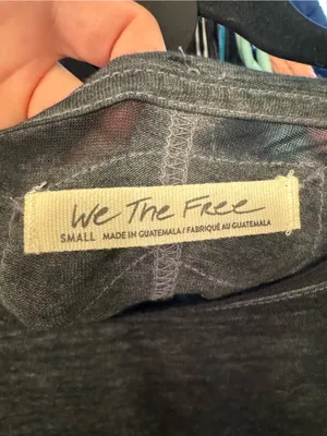 NWOT Free People We The Free Vella Tee - black - Small thumbnail 8