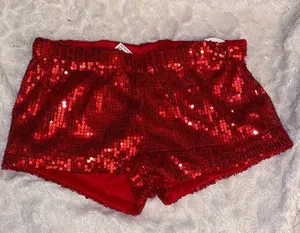 Sequin Shorts Red thumbnail 1