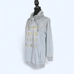 GAP Grey Hoodie New York London Tokyo Paris Minimalist Size Small thumbnail 5