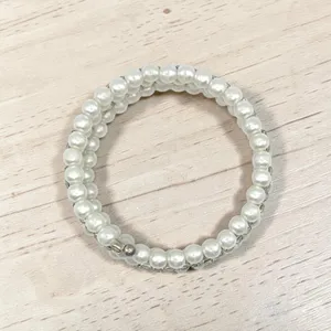Faux Pearl and Rhinestone Wrap Bracelet thumbnail 3