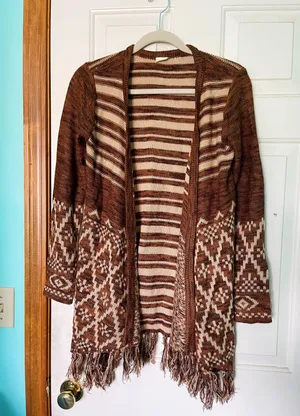 Aztec Cardigan Brown Size M thumbnail 1