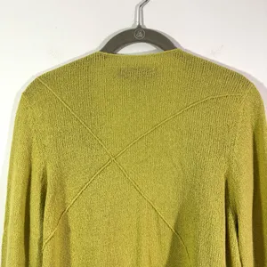 Beyond Threads Green Knit Open Front Sweater Size M thumbnail 8