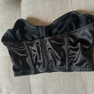 UO Out From Under Black Satin‎ Strapless Corset Top Size Medium thumbnail 6