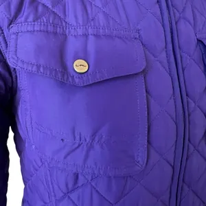 LRL RALPH LAUREN Purple Quilted Long-sleeve Puffer Barn Jacket thumbnail 5