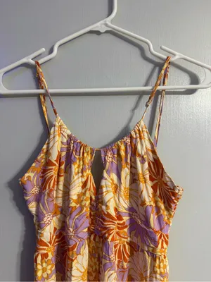 l*space Gemma Wavy Daisy Floral Print Midi Dress Size Small thumbnail 7