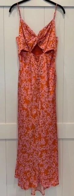 ASTR the Label Women's Floral Cutout Maxi Dress - Orange Pink Summer‎ thumbnail 1
