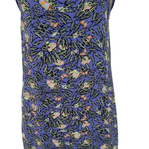 Flax Bumblebee Sleeveless Maxi Dress Purple Green Palm Print‎ Size Petite XS thumbnail 5