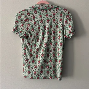 Roller Rabbit Monkey Mas Polo Christmas Pajama Top in Mint Green thumbnail 3