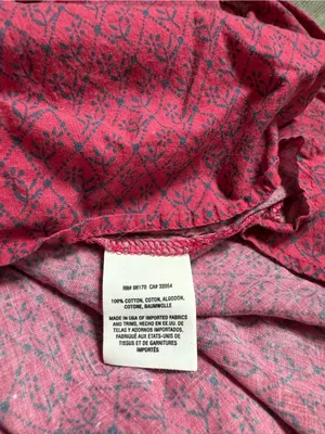 Anthropologie Maeve Off Shoulder Top Pink Blue Floral Feminine Smocked thumbnail 7