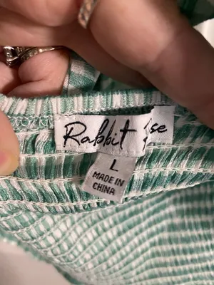 Green Gingham Puff thumbnail 2