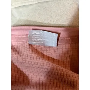 Columbia Granite Point Knit Short Sleeve Top Eraser Pink Cropped Grid Active L thumbnail 7
