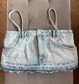Zara Denim Top thumbnail 1
