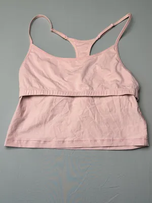 PINK Victoria’s Secret Light Pink Shelf Bra Cami Tank Top Lounge Bralette Medium thumbnail 5