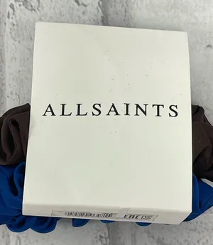 AllSaints 2-Pack Mini Scrunchies- in Brown and Blue - NWT thumbnail 1