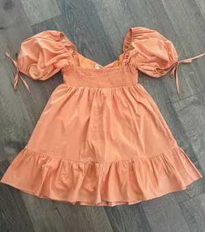 &merci Orange Babydoll Dress thumbnail 2