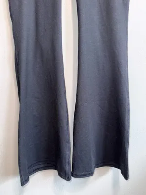 Maurices Luxe Foldover Waist Flare Leggings Black High Rise thumbnail 5