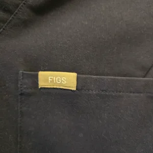 FIGS Navy V-Neck Scrub Top with Chest Pocket thumbnail 2
