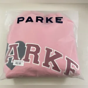 PARKE NWT Valentine’s Special Edition Jean Heart Varsity Fleece Mockneck Blush S thumbnail 9
