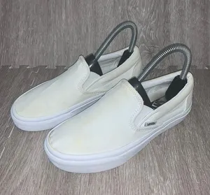 Vans Classic Slip-On‎ Unisex Shoes White Women's Size 6 Casual Skate Sneakers thumbnail 1