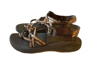 Chaco Z/2 Classic Strappy Brown Orange Sandals Sz 8 thumbnail 2