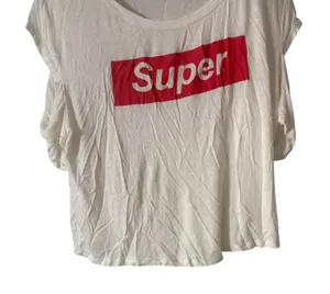 White daisy may crop top‎ Size M thumbnail 1