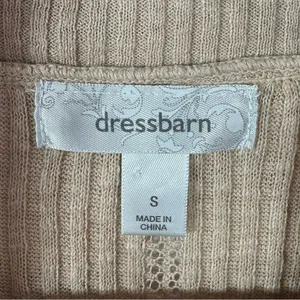 Dress Barn Vintage Open Front Cardigan Topper‎ Sweater Tan Small thumbnail 10