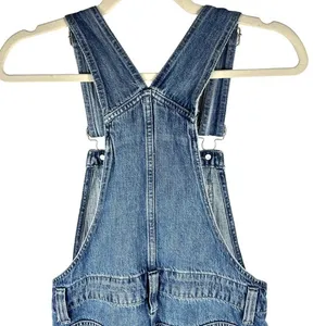 Madewell‎ Straight-Leg Jean Overalls XXS Hickory Wash Faded Denim Cropped Length thumbnail 11