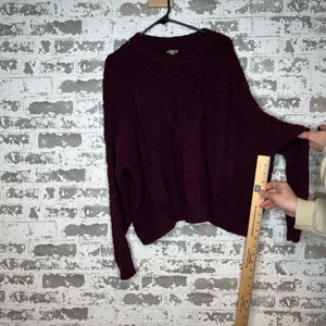 Aerie | women purple cropped knitted sweater thumbnail 6