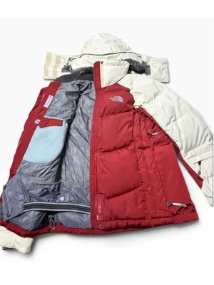 The North Face 600 Down Ski Jacket Fur Hood Burgundy White Vintage Puffer S thumbnail 6