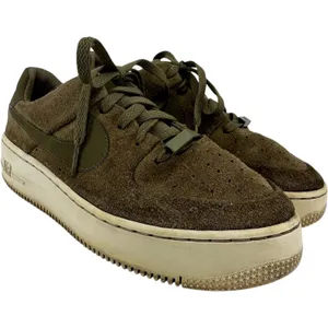 Nike Air Force 1 Sage Low Sneakers Suede Platform Trooper Phantom Green 9 thumbnail 2