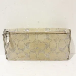 Vintage COACH Signature Metallic Jacquard Leather Medium Bifold Wallet Card Case thumbnail 5