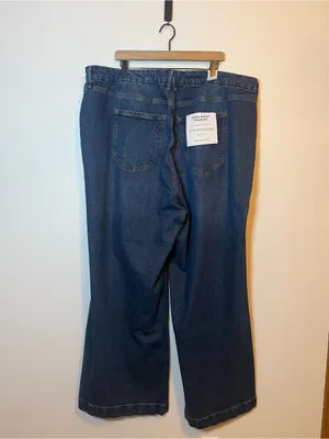 Good American Good Waist Palazzo‎ Patch Pocket Jeans thumbnail 4
