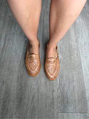 Authentic Mexican Leather Huaraches, Size 5 Tan thumbnail 10