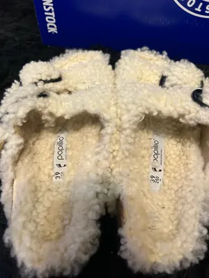PAPILLIO by Birkenstock Arizona fir shearling sandals slippers shoes women’s eur 39 new thumbnail 3