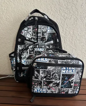 Star Wars Backpack Pottery Barn Kids Black White Cartoon thumbnail 1
