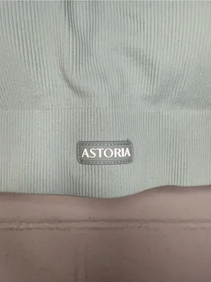 Astoria Activewear CONTOUR Ribbed Seamless Sports Crop in Seafoam Size Small Bra thumbnail 5