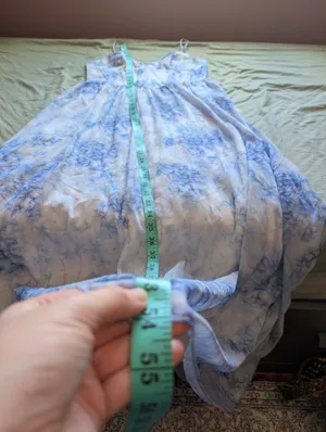 Bardot Elias Printed Floral Maxi Dress Medium Baby Blue/White thumbnail 8