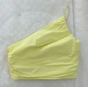 ZARA Yellow Asymmetrical Top thumbnail 1