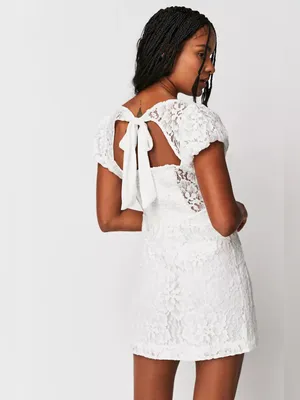 NWT Free People Ivory Hailee Lace Mini Dress ~ Size Medium thumbnail 2