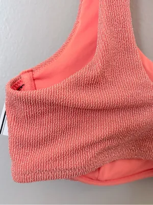 NWT PINK Victoria’s Secret Shimmer Colorblock Bikini Set Large thumbnail 9