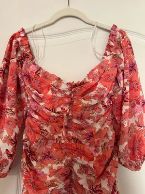 ASOS Floral Off-The-Shoulder Dress thumbnail 4