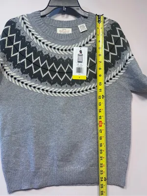 Weatherproof VintageTraditional fairisle raglan crewneck sweater Tweed yarn NWT thumbnail 3